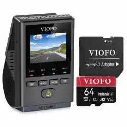 VIOFO A119 MINI 2 Kamera Samochodowa 2K HDR GPS WiFi + Karta Pamięci VIOFO High Endurance 64GB